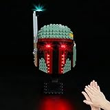 Lichtset Für Star Wars Boba Fett Helm Von Voice Building Blocks Modell - LED Light Kit Kompatibel Mit Lego 75274 (Nicht Enthalten Das Modell)