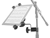 Pronomic UTH-20 Universal Tablet-PC Halter (passend für alle gängigen Größen, mit Stativklemme, stufenlos verstellbar) Schw