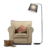 IGOSAIT Stehlampe Kreative Stehlampe Weiß Schwarz Bunt Lampenschirm Einfach Modern Persönlichkeit Mode Wohnzimmer Schlafzimmer Arbeitszimmer Stehlampe Beleuchtung (Farbe des Gehäuses: Weißes Metall)