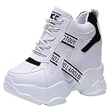 YOUQQI Laufschuhe Damen Turnschuhe Sportschuhe Leichtgewichts Atmungsaktiv Sneaker Straßenlaufschuhe Frauen Freizeitschuhe Trekking Joggingschuhe Outdoor Schuhen mit hohen Ab