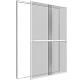 easy life Premium Insektenschutz Doppelschiebetür 230 x 240 cm XXL Schiebetür mit Klemmzarge Montage ohne Bohren doppelte Insektentür mit hochwertigen ALU-Profilen, Farbe:G