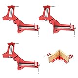 90 Grad Rechts Winkel Klemme Eckenspanner Einstellbare Winkelspanner Winkelklemmen für Holz DIY Handwerkzeuge Eckklemme Bilderrahmen Ecke Halter Rechtwinklig für Kisten Tischlerwerkzeug 3 Stück