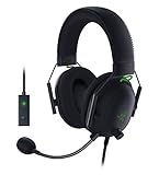 Razer BlackShark V2 mit USB Soundkarte - Premium Esports Gaming Headset (Kabelgebundene Kopfhörer mit 50mm-Treiber, Rauschunterdrückung für PC, Mac, PS4, Xbox One & Switch) Schw