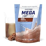 Energybody Mega Protein „Schoko“ 500 g / Mehrkomponenten Protein mit Casein Whey Mix als Eiweißshake / Eiweisspulver ohne Aspartam/ Protein-Pulver / 20