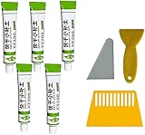 YOUTIFAN 5Pcs InstaFix Fiberglass Boat Repair Paste xt200, Car Scratch Remover, Touch Up Paste Fix Tools Sets, Waterproof Quick-Drying Putty Paint?Free a Set of Tools (White)