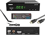 EDISION Proton S2 Full HD SAT Receiver FTA, (inkl. WLAN, IR Auge & HDMI-Kabel)