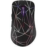 Mause, Ergonomische maus kabellos, Led, Gaming Maus mit Bluetooth 4.0 und 2,4 G, Dual-Modus, 6 Tasten Nano-Empfänger, 2,4 GHz, kabellose maus, mit 3D-Stil, mehrfarbig PC