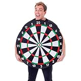 Bristol Novelty AC551 Dartscheibe Kostüm, Mehrfarbig, Einheitsgröß