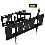 TecTake 400966 TV Wandhalterung, neigbar & schwenkbar, VESA max 600x400, für 81-165cm (32 - 65'), belastbar bis 120kg, schw