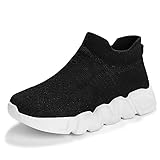 Tkwl mivn Kinder Wanderschuhe Sneakers für Jungen mädchen Leichte Atmungsaktive Bequem Turnschuhe Hallenschuhe Outdoorschuhen (Schwarz, Numeric_35)