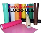 (25,80€/m²) Flockfolie POLI TAPE 0,5m x 1m Tubitherm PLT Poli Flock Folie vom Fachhandel für T Shirt und Bekleidung (rot 200)