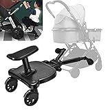 Vihir Buggy Board Trittbrett Mitfahrbrett universal passend für alle Kinderwagen geeignet für 2-5 Jahre alte Kinder, mit einer maximalen Belastung von 60