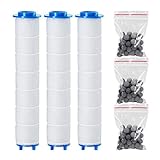 Duschkopf 3 PP Baumwolle Filter mit 3 Packs Kalk Filter Für Ionische Filter Infrarot-Mineral-Kugeln (Handbrause Sprühen Ionenfilter)