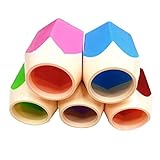 5PCS Stiftehalter Schreibtisch, Stiftebox Kinder aus Kunststoff, In Buntstift Form, Stifteköcher Schreibtisch Organizer und Bleistift Aufbewahrungsbox für Büro, Schule, Haushalt (Multicolor)