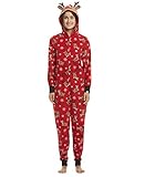 Weihnachts Schlafanzug Familie Einteiler Onesie Weihnachten Pyjama Damen Weihnachts Schlafanzüge Herren Kinder Jungen Mädchen Baby Weihnachtspyjama Jumpsuit Nachtwäsche Erwachsene Männer Winter S