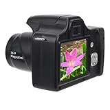 Cuifati HD-DSLR-Kamera mit 18-fachem Zoom, 3-Zoll-LCD-HD-Bildschirm, CMOS 5 MP, Bis zu 24 MP Sensor, F/2,9 F=4,1 Mm Objektiv, 20–30 cm Brennweite, Integriertes Mikrofon,(Standard Edition)