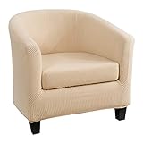 laamei Elastischer Sesselbezug für Cocktail-Sessel, Chesterfield, 1-Sitzer, schmutzabweisend, für Wohnzimmer, Hotel, Schlafzimmer, 2 Stück (hellgelb)