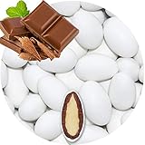 EinsSein 0,5kg Schokomandeln Milchschoko weiss matt Hochzeitsmandeln Mandeln Hochzeit Taufmandeln Gastgeschenke Zuckermandeln Bonboniere Confetti Badem sekeri Gastgeschenk Zucker Candy B