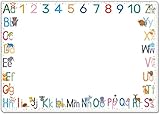blaash® XXL ABC Schreibtischunterlage Papier DIN A2 für Kinder | 25 Blatt Block mit viel Platz zum Malen, Schreiben oder Kritzeln | Unterlage Schreibtisch Mädchen & Jungen | Tischunterlag