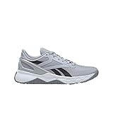 Reebok womens Nanoflex Cross Trainer, Cold Grey/Black/White, 6.5 US