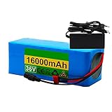 SGSG 36V 16000mAh 10S4P E-Bike Akku 600W Hochleistungs-Elektrofahrrad Lithium-Ionen-Akku für Elektrofahrräder Roller， mit BMS Protection Board + 42V Ladeg