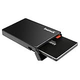 Inateck Festplattengehäuse 2,5 Zoll USB 3.0 für 7/9.5mm SATA SSD und HDD mit USB3.0 Kabel, keinen zusätzlichen Treiber benötigt, Werkzeuglose - Schw