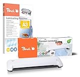 Peach PL755A Laminiergerät DIN-A3 | inkl. 25 gratis Laminierfolien | doppelt so schnell startklar als andere | laminiert eine Seite A3 pro Minute | Geeignet für alle handelsüblichen F
