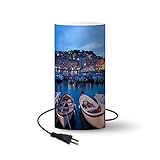 Lampe - Der Hafen von Portoferraio auf Elba - 54 cm hoch - Ø25 cm - Inklusive LED-Lamp