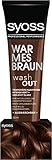 Syoss Wash Out Temporäre Haarfarbe Warmes Braun (150 ml), auswaschbare Haarfarbe lässt Farben wieder aufleben, Tönung hält bis zu 8 Haarw