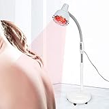 Infrarotlampe 275 W, Rotlichtlampe Wärmelampe Infrarot-Wärmestrahler Mit Rädern Infrarotlichttherapie Speziallampen, für Linderung Von Schmerzen Nacken Körper Muskeln Durchblutung