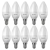 Lumira E14 LED Lampe, 5W ersetzt 50 Watt, Leuchtmittel in Kerzenform, Warmweiß, 400 Lumen, 10er Pack