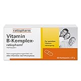 Vitamin B-Komplex-ratiopharm Hartkapseln: Kombipräparat zur gezielten Vitaminversorgung bei Mehrbedarf an B-Vitaminen, 60 Kap