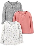 Simple Joys by Carter's Multi-Pack Long Sleeve Shirts Hemd, Rosa, Floral, 5 Jahre, 3