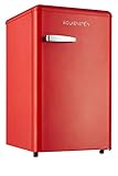 Retro Kühlschrank mit Gefrierfach Feuer Rot KS 95RT FR A+ 90 Liter Nostalgie Desig
