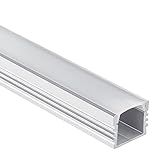 LED Aluminium Profil PL2 Arrakis LED Profil 2 Meter für LED Streifen + Abdeckung Opal (milchig) LED Alup