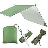 SZSMD Camping Zeltplane, Tarp für Hängematte, Wasserdicht, Leicht, Kompakt Zeltunterlage Picknickdecke Tarp Hammock Plane Tent Tarp Camping O