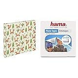 Hama Kinderalbum Forest, Jumbo Kinder-Fotoalbum mit 100 Seiten für bis zu 400 Fotos im Format 10x15, XXL Album, 30x30 cm & Fototapes 1.000 Stück (2 x 500 Fotokleber, Klebepunkte geeignet für Alben)