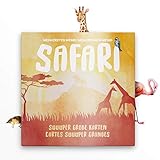 Pihu Safari - Wunderschönes Memo-Spiel ab 3 Jahren - Extra Große Stabile Karten - Runde Ecken - Mit Spannendem Bü