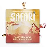 Pihu Safari - Wunderschönes Memo-Spiel ab 3 Jahren - Extra Große Stabile Karten - Runde Ecken - Mit Spannendem Bü