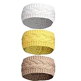 Fauean Damen Gestrickt Stirnband Winter Kopfband Haarband Stirnbänder Gestrickte Verdicken Haarband Headwrap Kopfband Elastische Häkeln Kopf Wraps Elastische Haarreife Ohr W