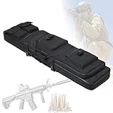 Waffentasche Gewehrtasche, Tactical Rifle Bag, Futteral Gewehrtasche, Soft Rifle Case, Oxford Stoff für Tasche Zum Schutz Eines Gewehrs Beim Transport, Schwarz 85CM