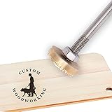 CREATPLANET 30mm Walk A Hund Muster Holz Branding Stempel Runde Personalisierte Lötstempel Benutzerdefinierte Text Brennstempel Für Leder, Backen, Holz, Mit Langem G