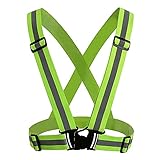ASI Reflective Vests Adjustable, Lightweight Bright Safety Vest High Visibility&Adjustable for Night Running Hiking Cycling Walking Jogging Safety Reflector for Men W