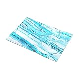 Teppich Couch Couchtisch, Flanell Teppichboden Bunt Antirutschmatte Teppich Camping Badezimmer Rechteckig Blau Weiß Grau Marmor Bath Mat Doormat Area Rug Baby Toddler(mehrfarbig5,40x60cm)