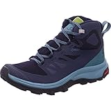 Salomon Outline Mid Gore-Tex (wasserdicht) Damen Trekking- & Wanderschuhe, Blau (Navy Blazer/Hydro/Guacamole), 36 2/3 EU