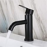 S_HomeStore Bad Armatur 304 Edelstahl Einhandmischer Bad Wasserhahn Schw