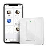 meross Smart Wechselschalter WLAN Lichtschalter, benötigt Nullleiter, 2 Weg, physische Taste Schalter, kompatibel mit Alexa, Google Assistant und SmartThings, 2,4 GH