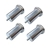 MFLASMF 4er Set Möbelfüße Möbelfüße aus Edelstahl gebürstetes Metall Tischbeinstütze Füße Sofa Runde Füße Schrankfüße Dickes Material M10 Schraube Möbelzubehör (Größe: 73 cm)
