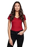 G-STAR RAW Damen Eyben Slim V T Wmn S/S T-Shirt, Rot (dk Baron 4749), (Herstellergröße:M)