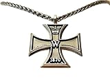 Germanenschmuck Das Eiserne Kreuz (Kettenanhänger in Altsilber) | Originalreplikat Eisernes Kreuz mit 925 Alt-Silb